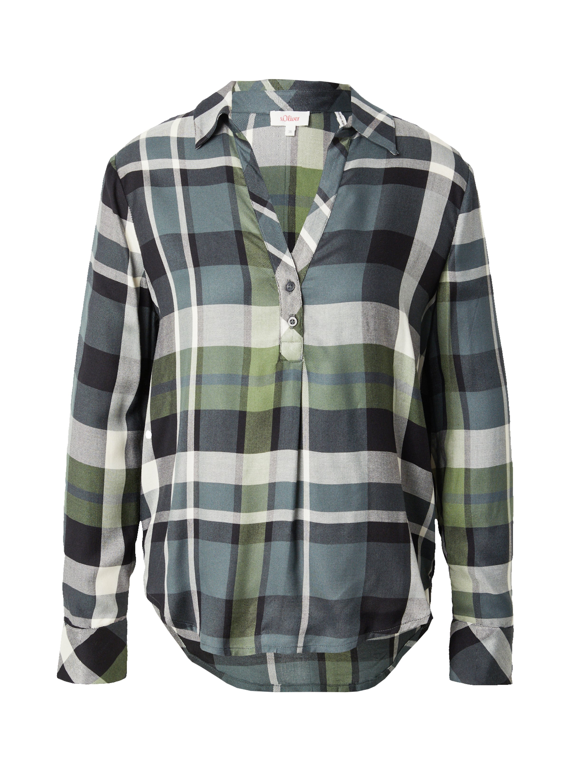 s.Oliver Blouse in Groen: voorkant
