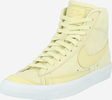 Nike SportswearVisoke tenisice 'BLAZER MID PRM MF' - žuta boja: prednji dio