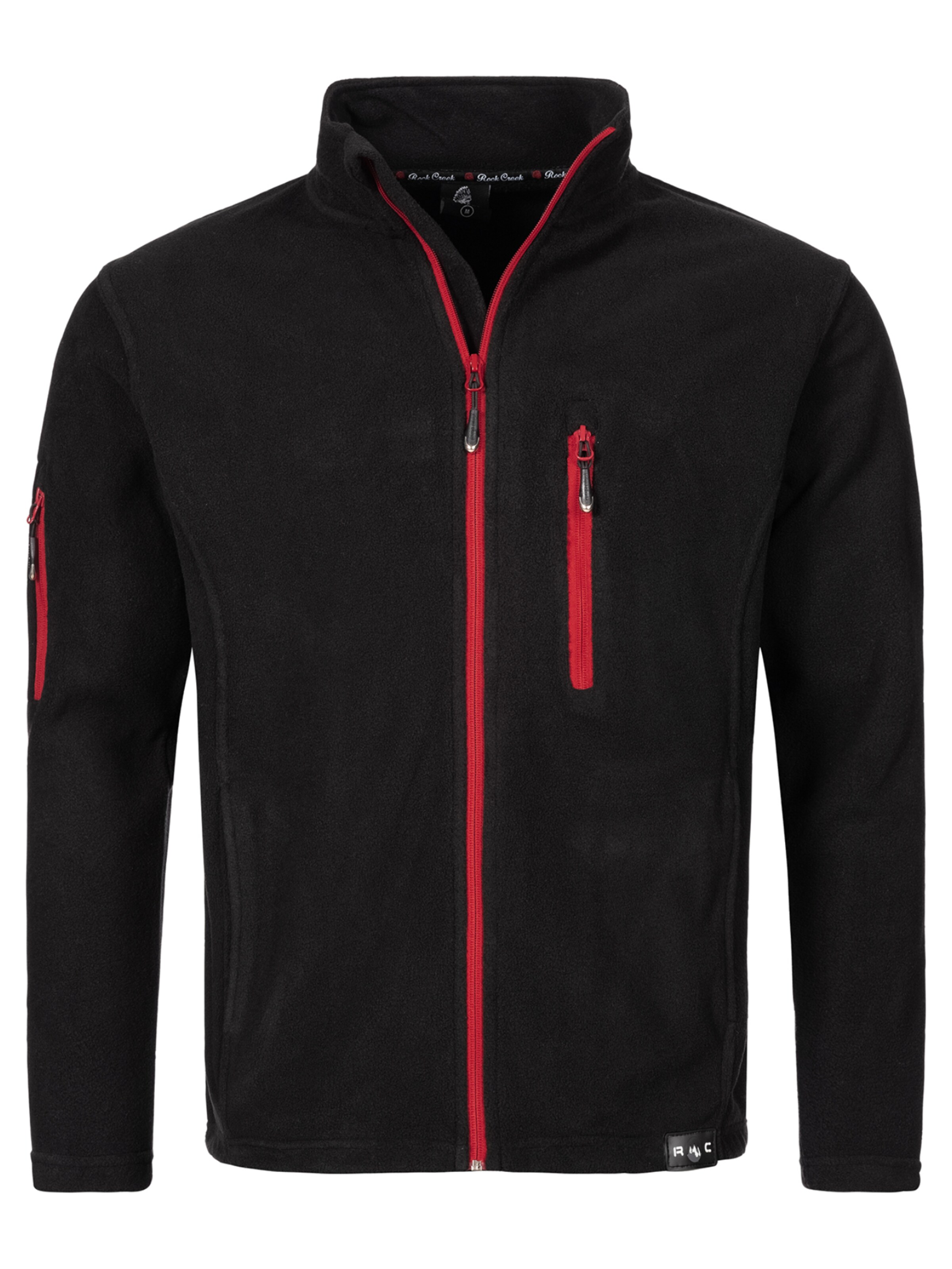 Rock Creek Fleecejacke in Schwarz: Vorderseite