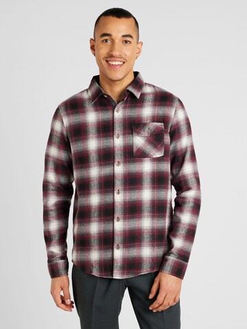 BRAVE SOUL Regular fit Button Up Shirt in Red: front