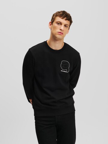 Karl Lagerfeld Sweatshirt ' IKONIK' in Schwarz: Vorderseite