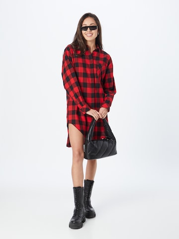 Urban Classics Shirt Dress in Red