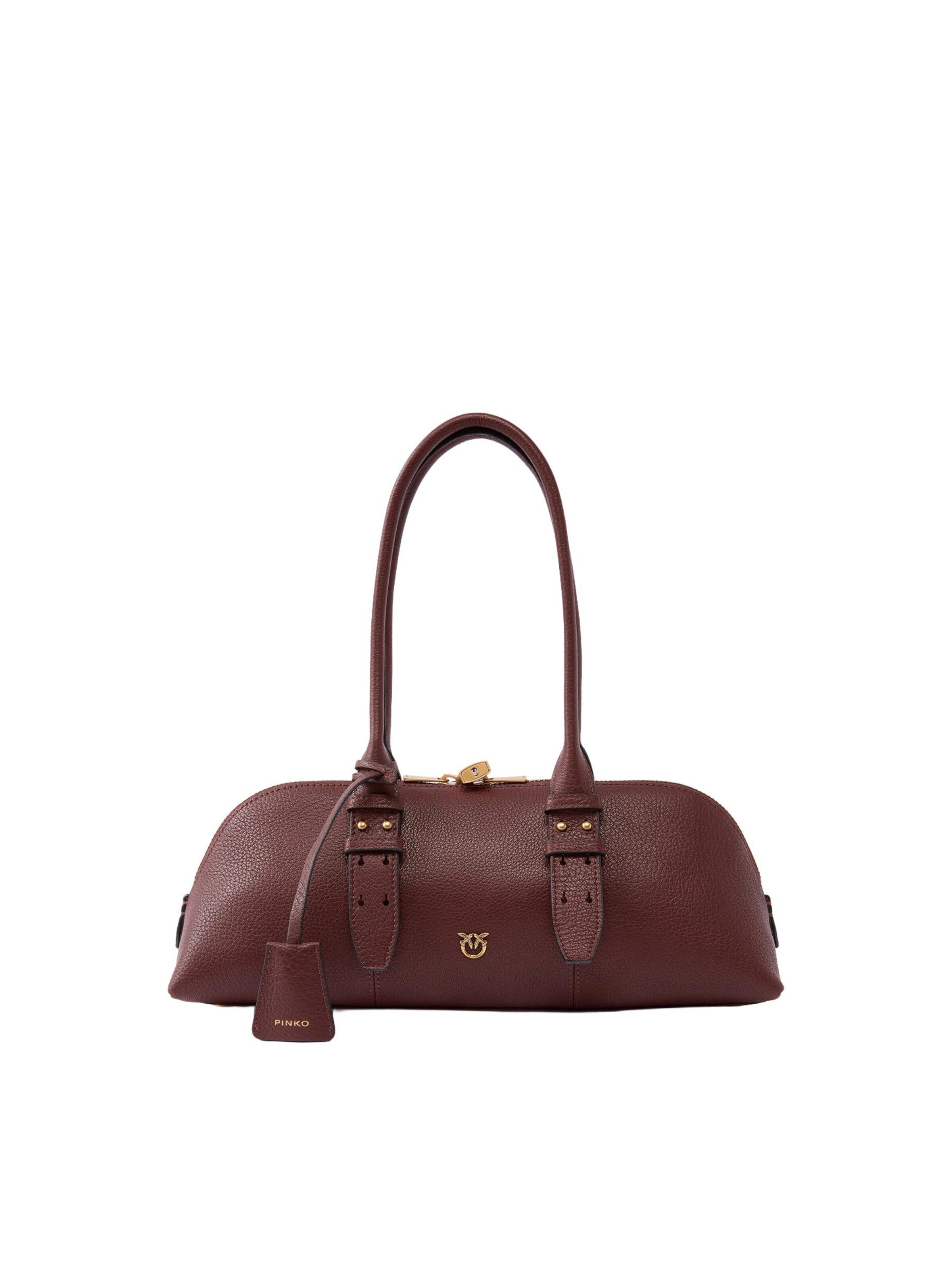 PINKO - Bolso de mano 'PINKO BOWLING HORIZONTAL BIG SHEEP BIG GRAIN BORSA' en rojo: frente