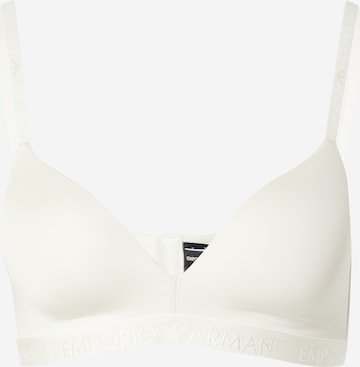 Emporio Armani Triangle Bra in White: front