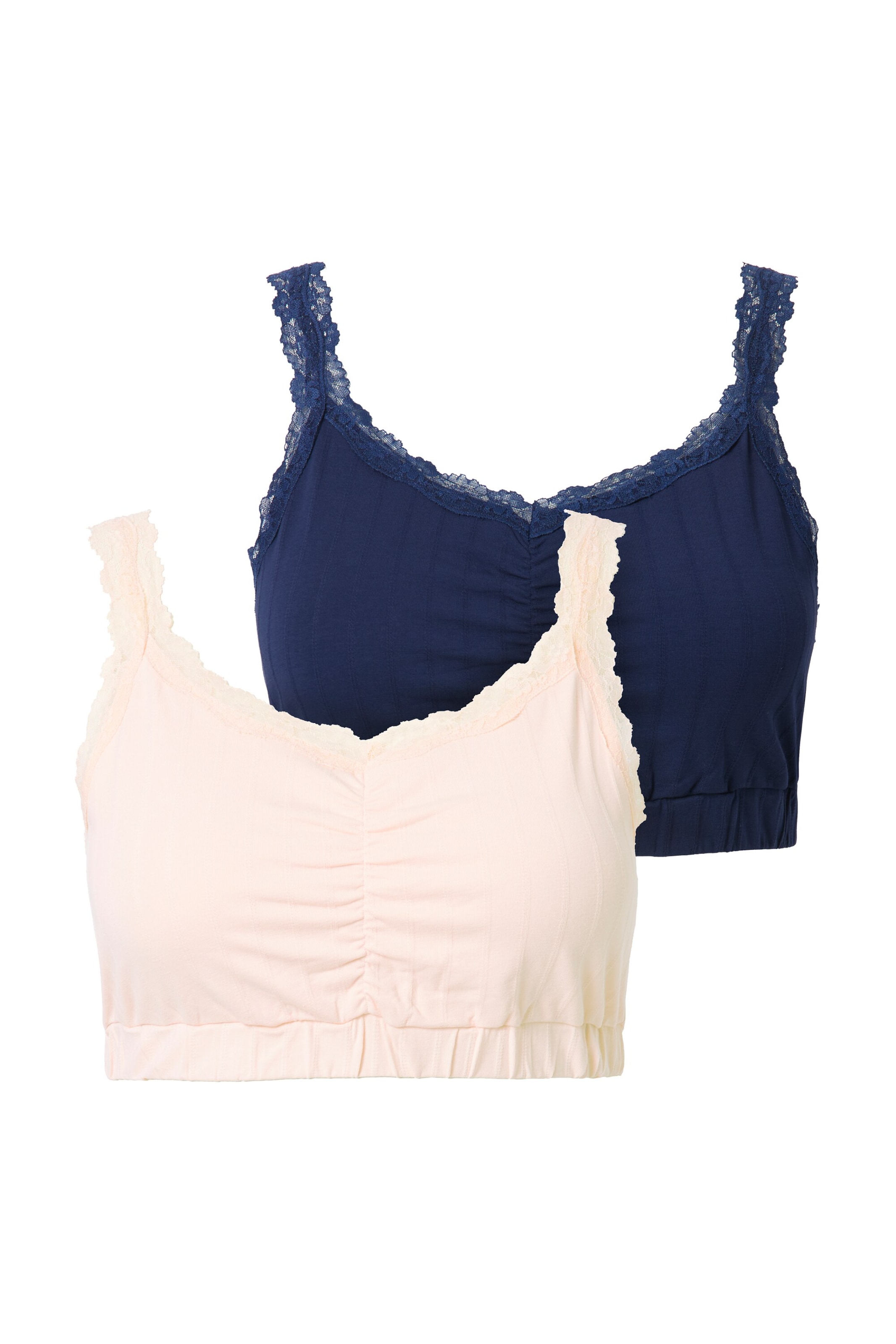 Ulla Popken Bralette Bra in Blue: front