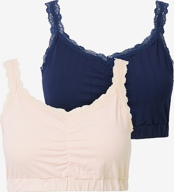 Ulla Popken Bralette Bra in Blue: front