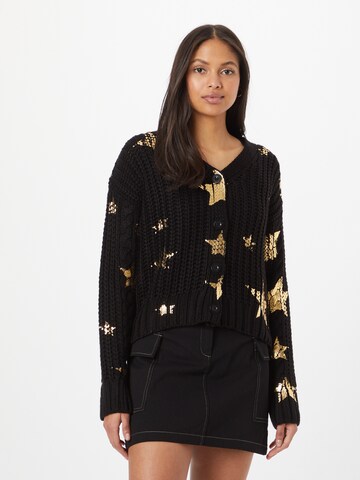 Nasty Gal Knit cardigan in Black: front