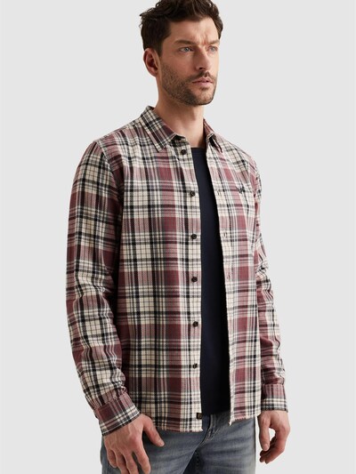PME Legend Overhemd 'Shirt with allover check pattern' in S in de kleur Rood, Productweergave