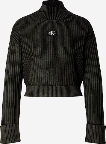 Pull-over Calvin Klein Jeans en noir : devant