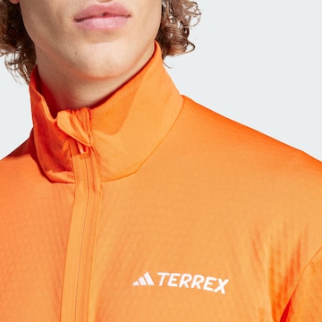 ADIDAS TERREX Athletic Fleece Jacket in Orange