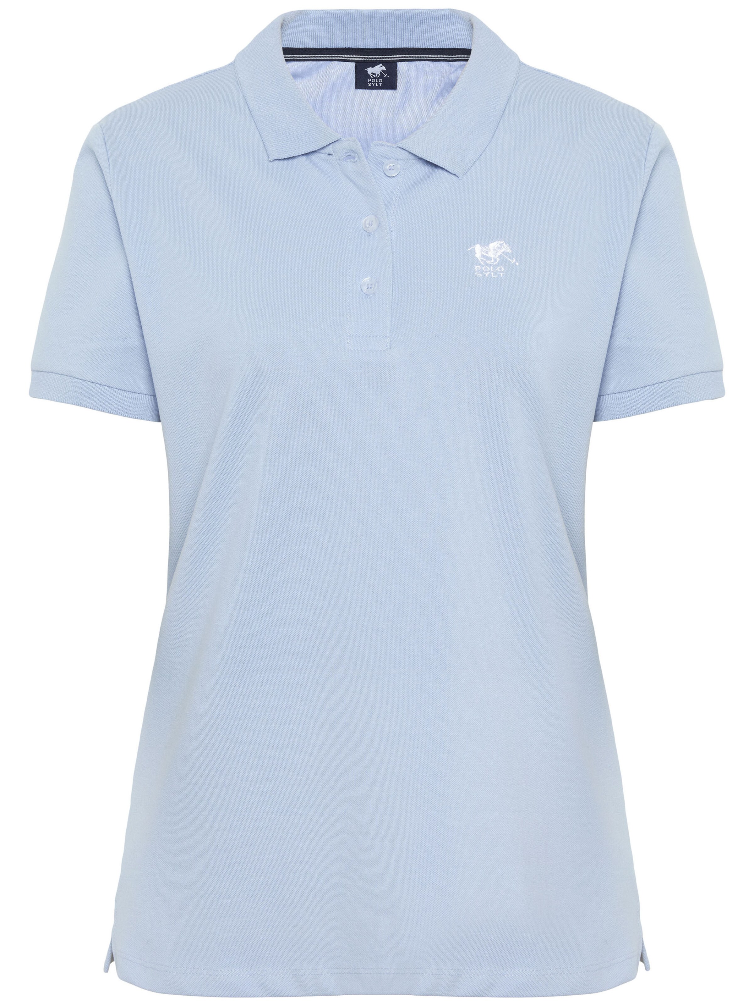 Polo Sylt Shirt ' im puristischen Design mit Logo-Stickerei ' in Blue: front