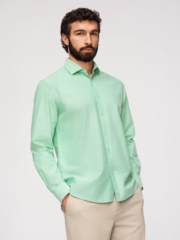 Ombre Regular fit Zakelijk overhemd in Groen: voorkant