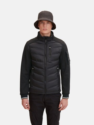 TOM TAILOR Between-Season Jacket in Black: front