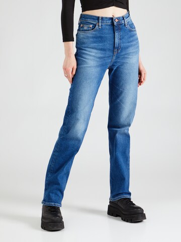 Regular Jeans 'JULIE STRAIGHT' de la Tommy Jeans pe albastru: față