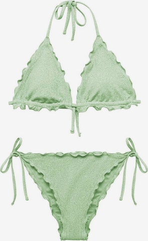 MANGO TEEN Triangel Bikini in Grün: predná strana