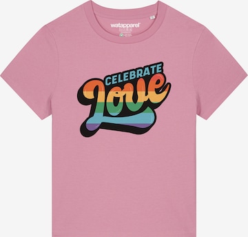 Maglietta 'Celebrate Love' di Watapparel in rosa: frontale