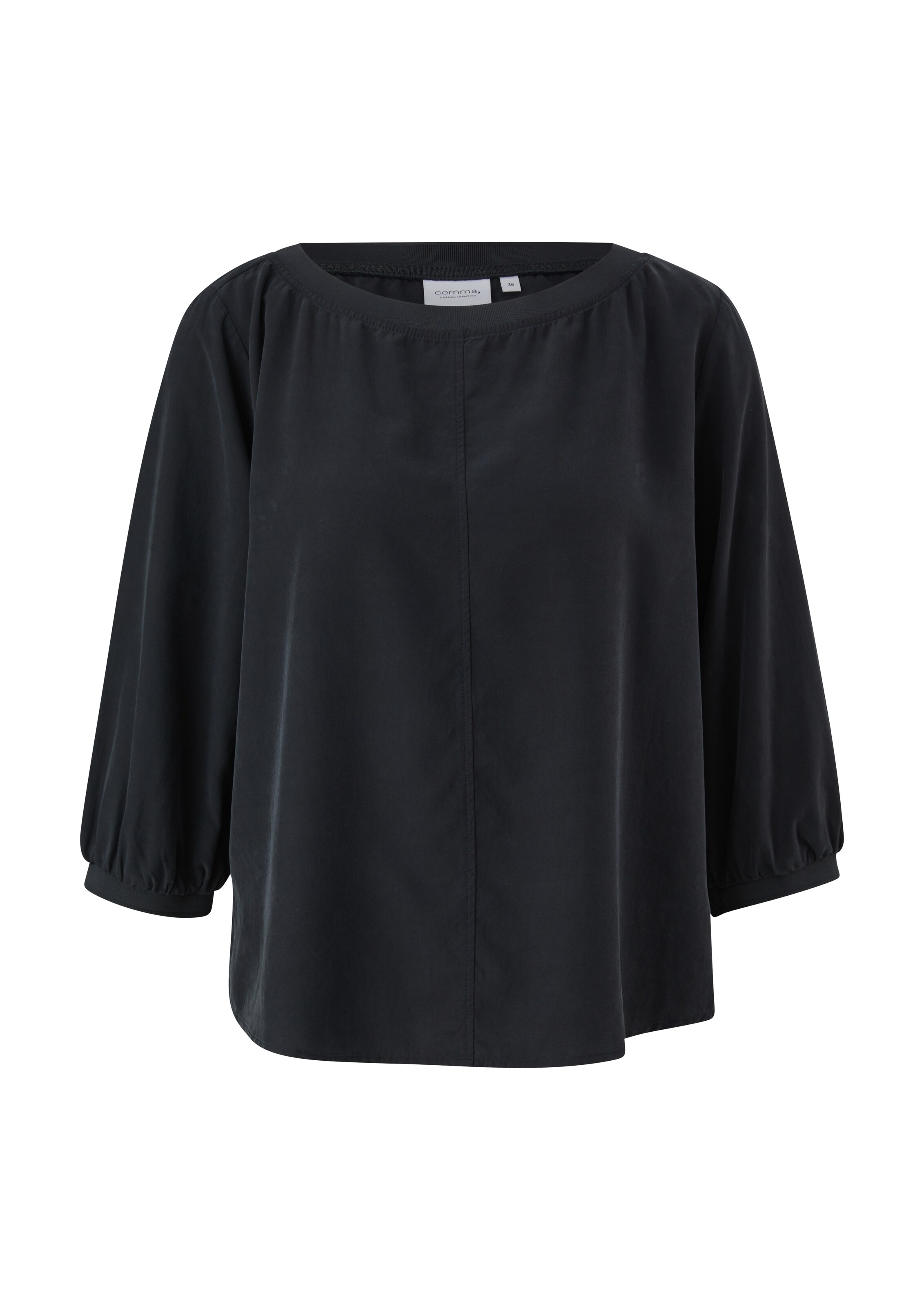 comma casual identity Shirt in Zwart: voorkant