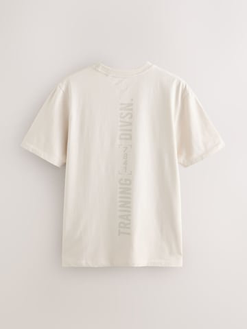T-Shirt 'Training Division' Next en beige