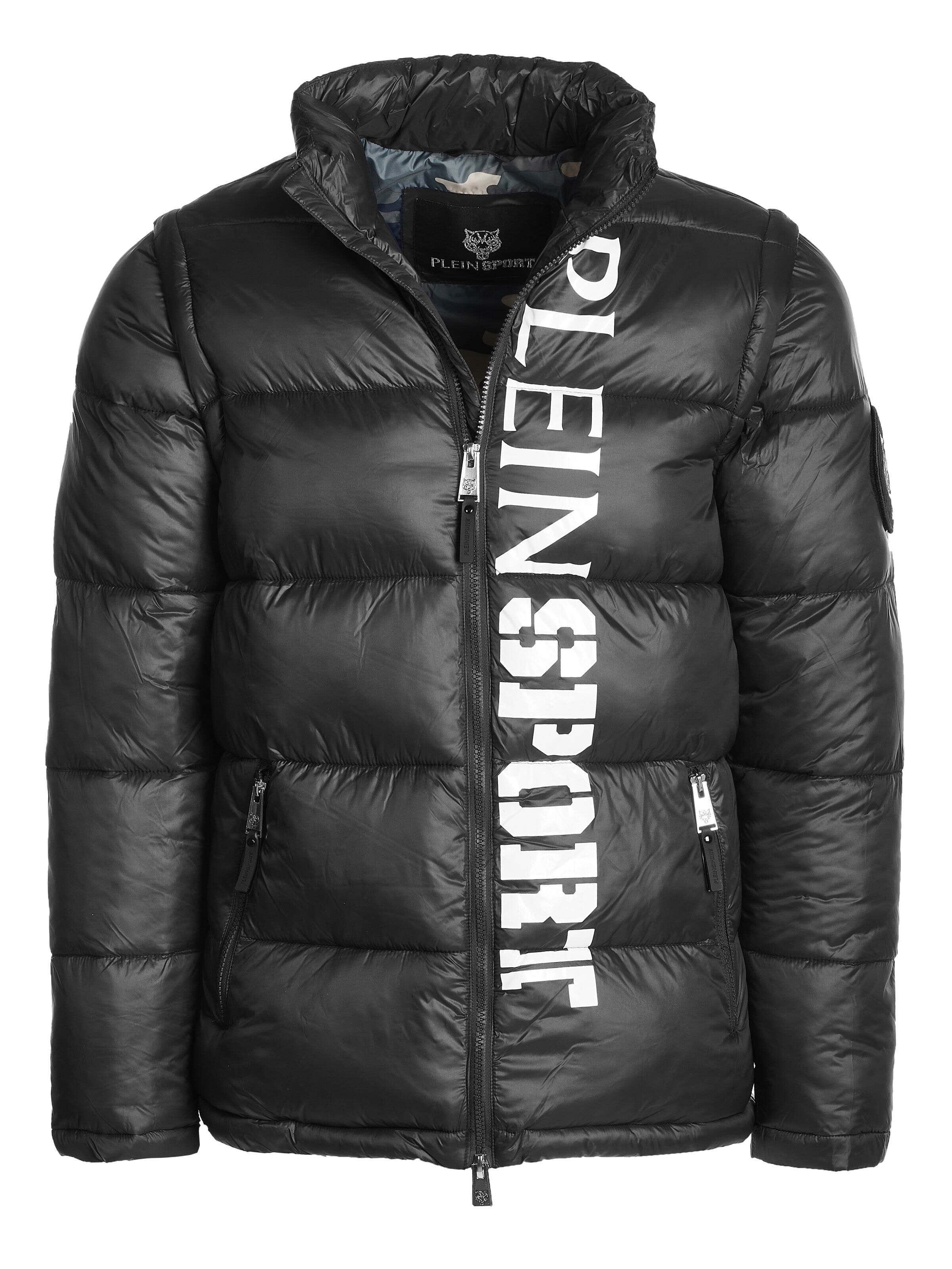 Philipp Plein Winter jacket 'Plein Sport Jacke' in Black: front