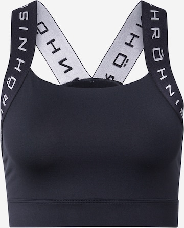 Röhnisch Bustier Sports-BH 'KAY' i svart: forside