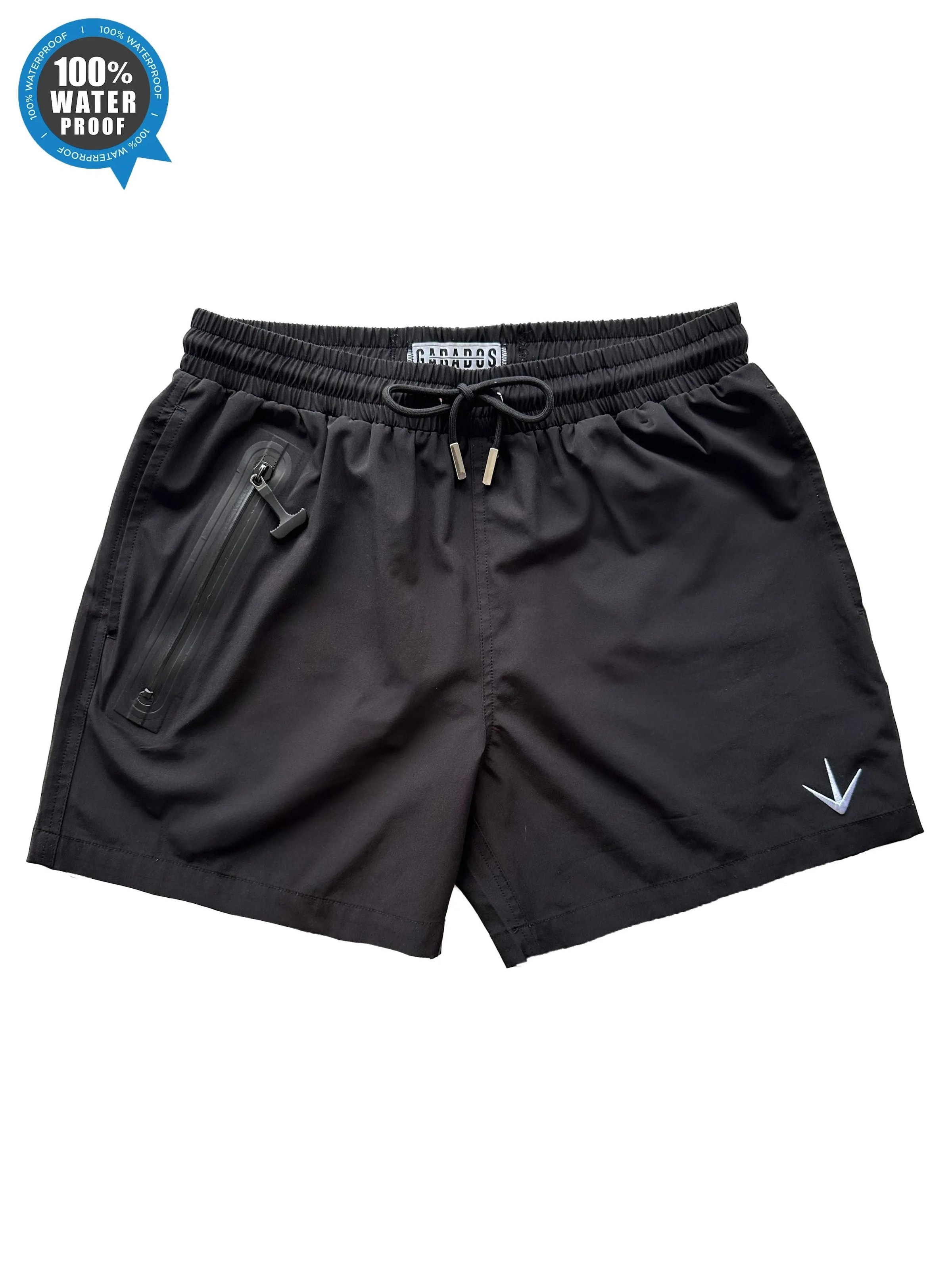 Garados Swim Board Shorts in Black: front