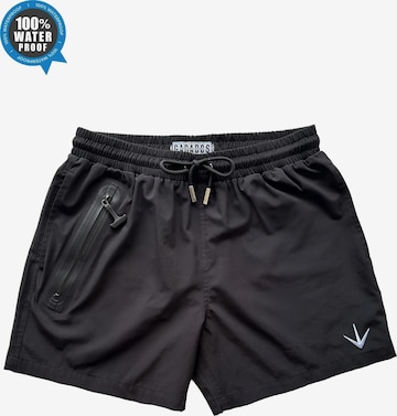 Garados Swim Board Shorts in Black: front