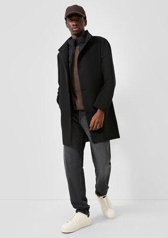 Manteau mi-saison QS en noir : devant
