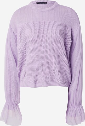 Pull-over Trendyol en violet : devant