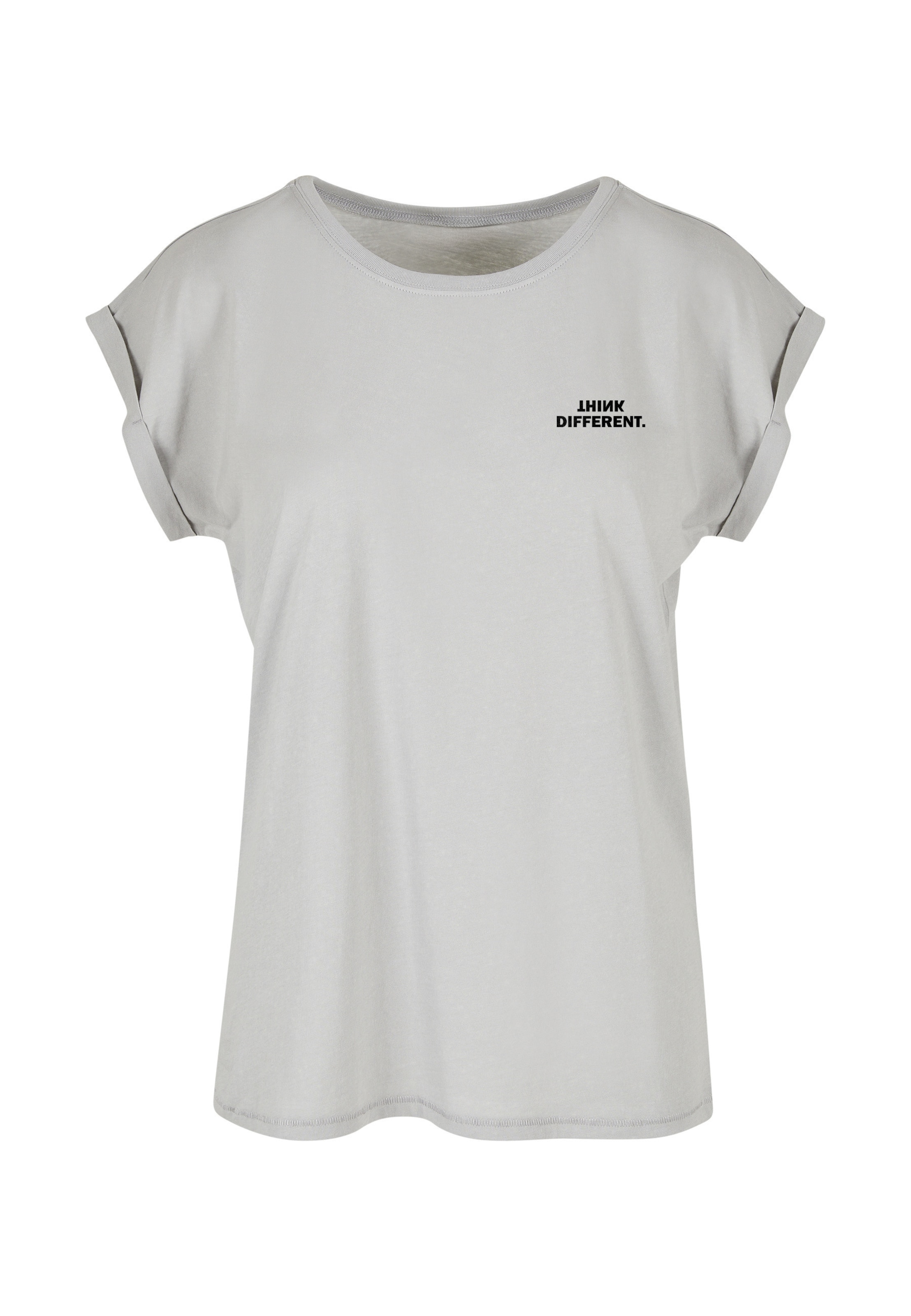 Urban Classics T-Shirt 'Think' in Grau: Vorderseite