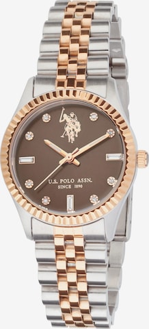 U.S. POLO ASSN. - Reloj analógico 'Celine' en marrón: frente