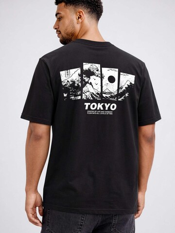 Neverless Shirt 'Tokyo Wave'‌‌‌‌‌‌‌‌‌ in Schwarz