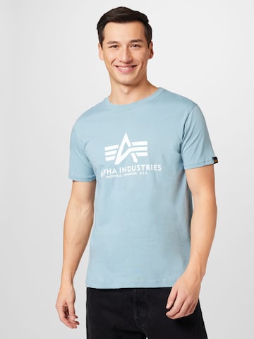 Tricou de la ALPHA INDUSTRIES pe albastru: față