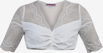 MARJODirndl bluza 'Burgheim' - bijela boja: prednji dio