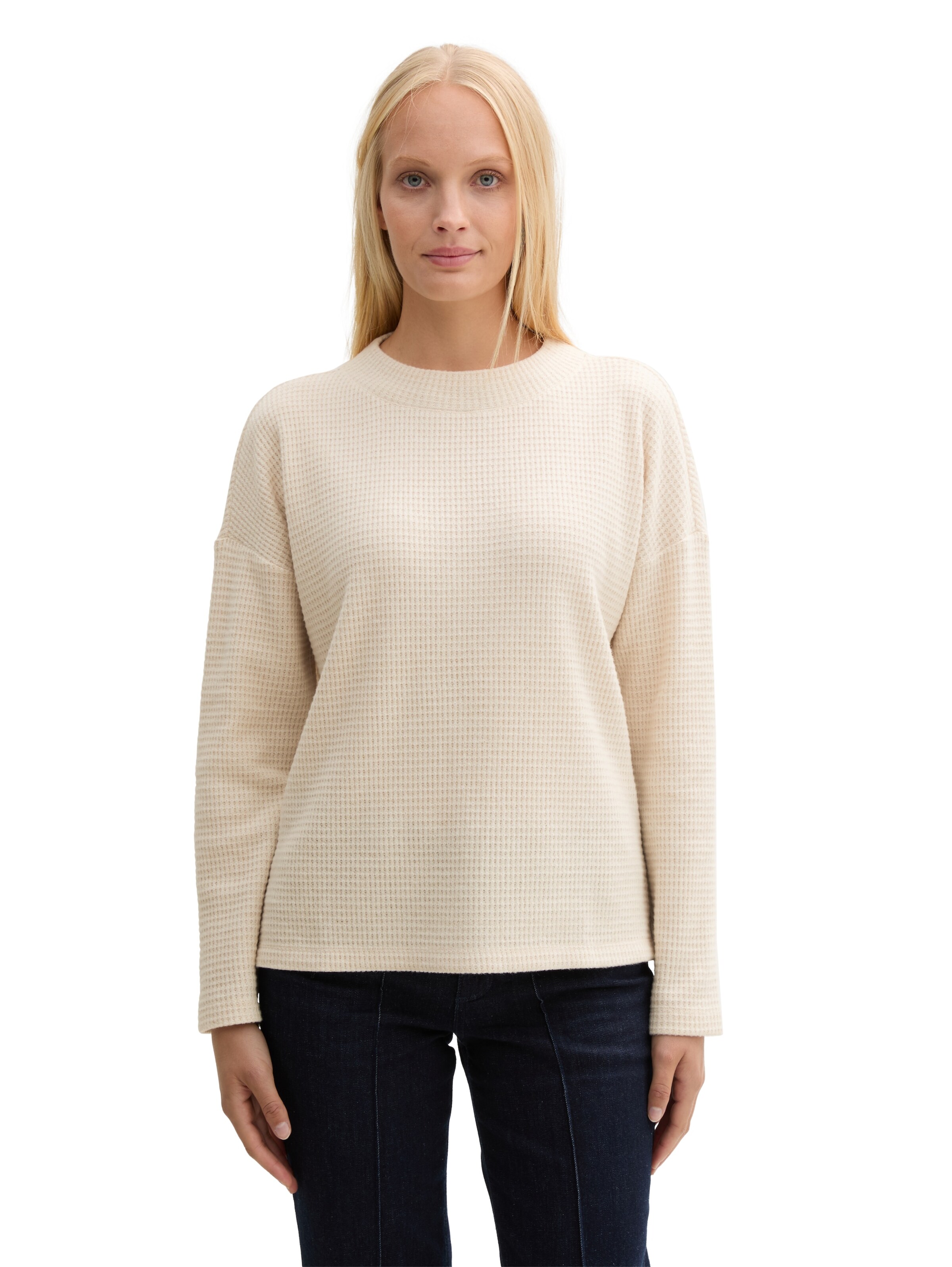 TOM TAILOR Sweater in Beige: front