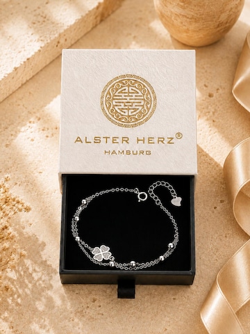 Bracelet 'LUCKY TIDE' Alster Herz en argent