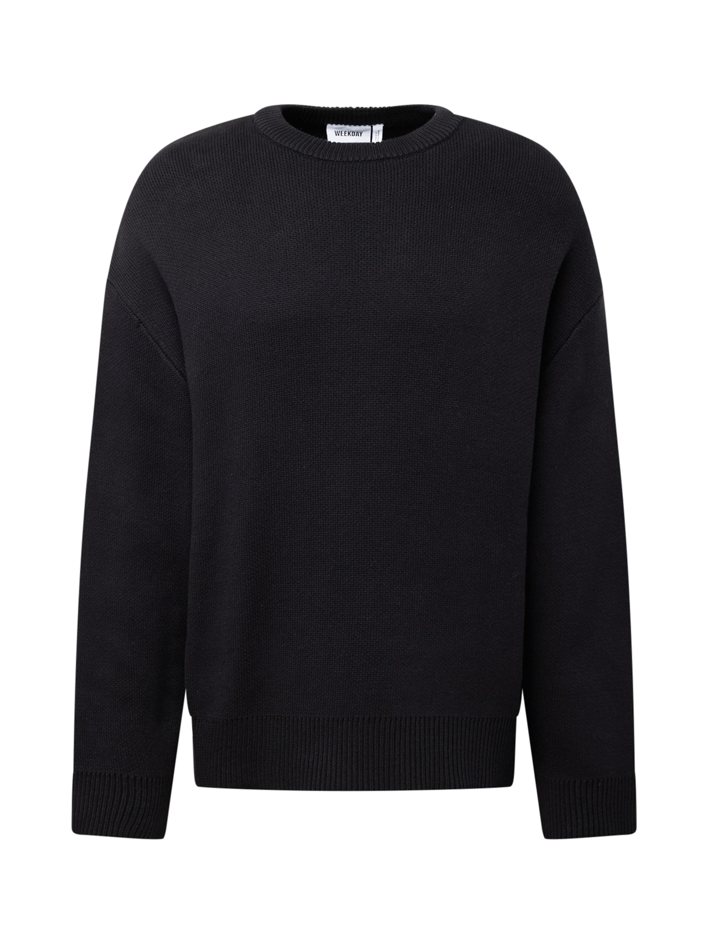 WEEKDAY Πουλόβερ 'Cypher' σε μαύρο: μπροστά