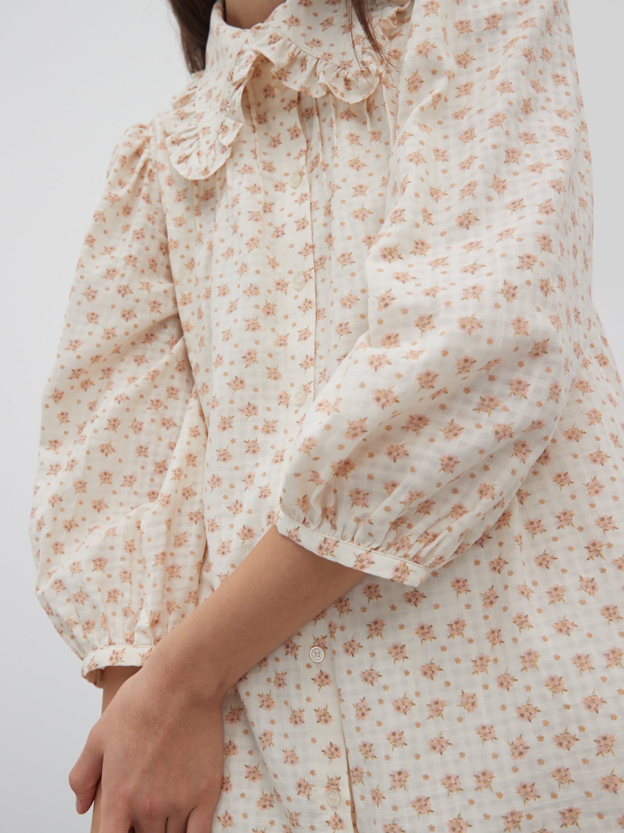 EDITED Produkte Blusenkleid 'Debbie' beige