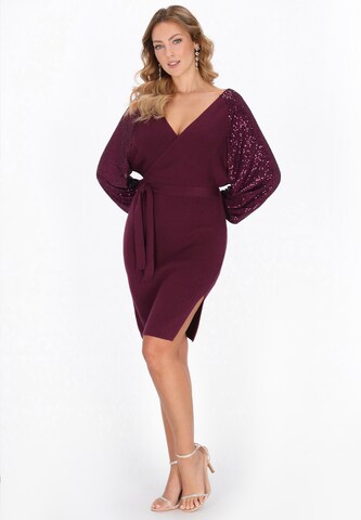 faina Knit dress in Purple
