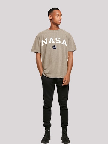 F4NT4STIC Shirt 'NASA Collegiate Logo' in Beige