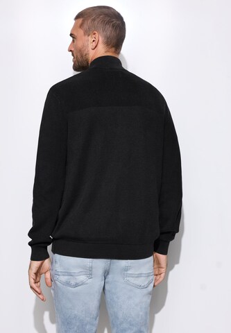 Street One MEN Strickjacke in Schwarz
