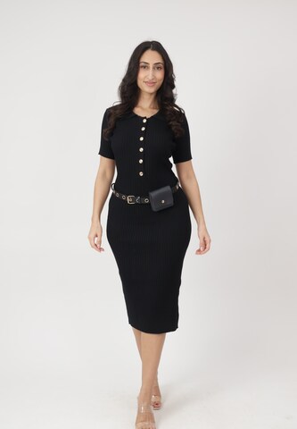 Robes en maille Elara en noir