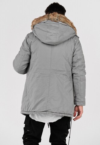 behype Winter Parka 'TYLER' in Grey