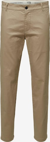 SELECTED HOMME regular Lærredsbukser 'Buckley' i beige: forside