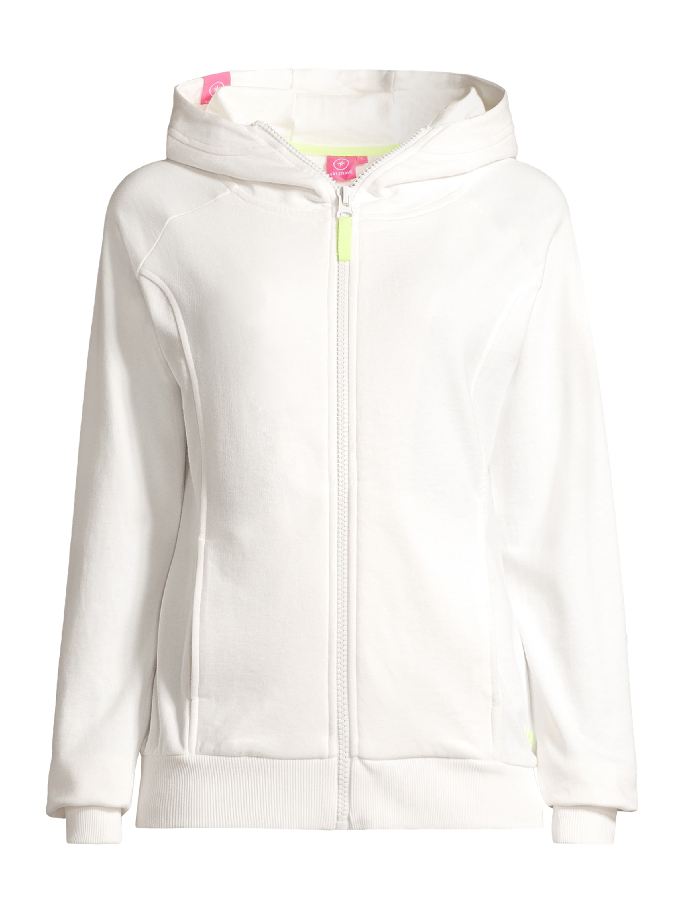 salzhaut Sweatvest 'Losen' in Wit: voorkant