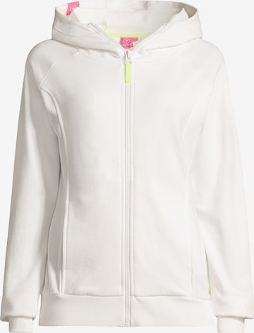 salzhaut Sweatvest 'Losen' in Wit: voorkant