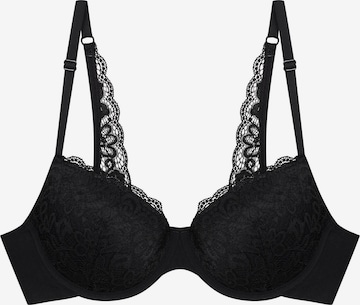 ESOTIQ - Push-up Sujetador 'Bügel-BH Arien, Racerback, florale Spitze' en negro: frente