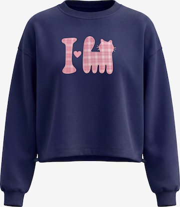 Sweat-shirt MYMO en bleu : devant