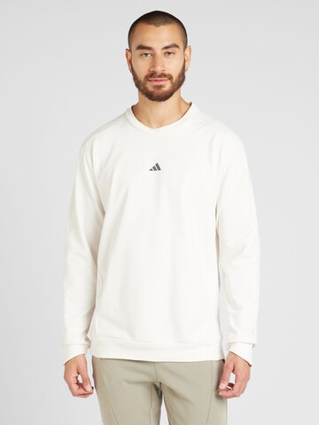 Felpa sportiva di ADIDAS PERFORMANCE in bianco: frontale