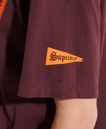T-shirt 'College' Superdry en rouge