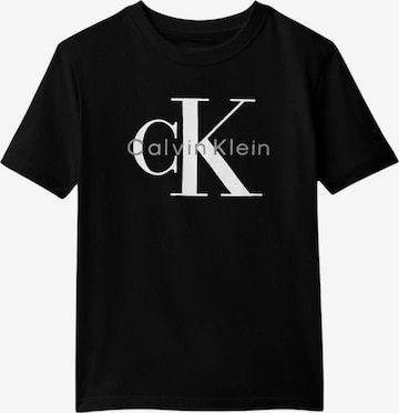 T-Shirt 'CK MONO LOGO SS T-SHIRT' Calvin Klein Kids en noir : devant